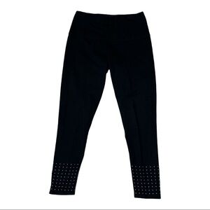 Lysse Black Cropped Studded Leggings Size S